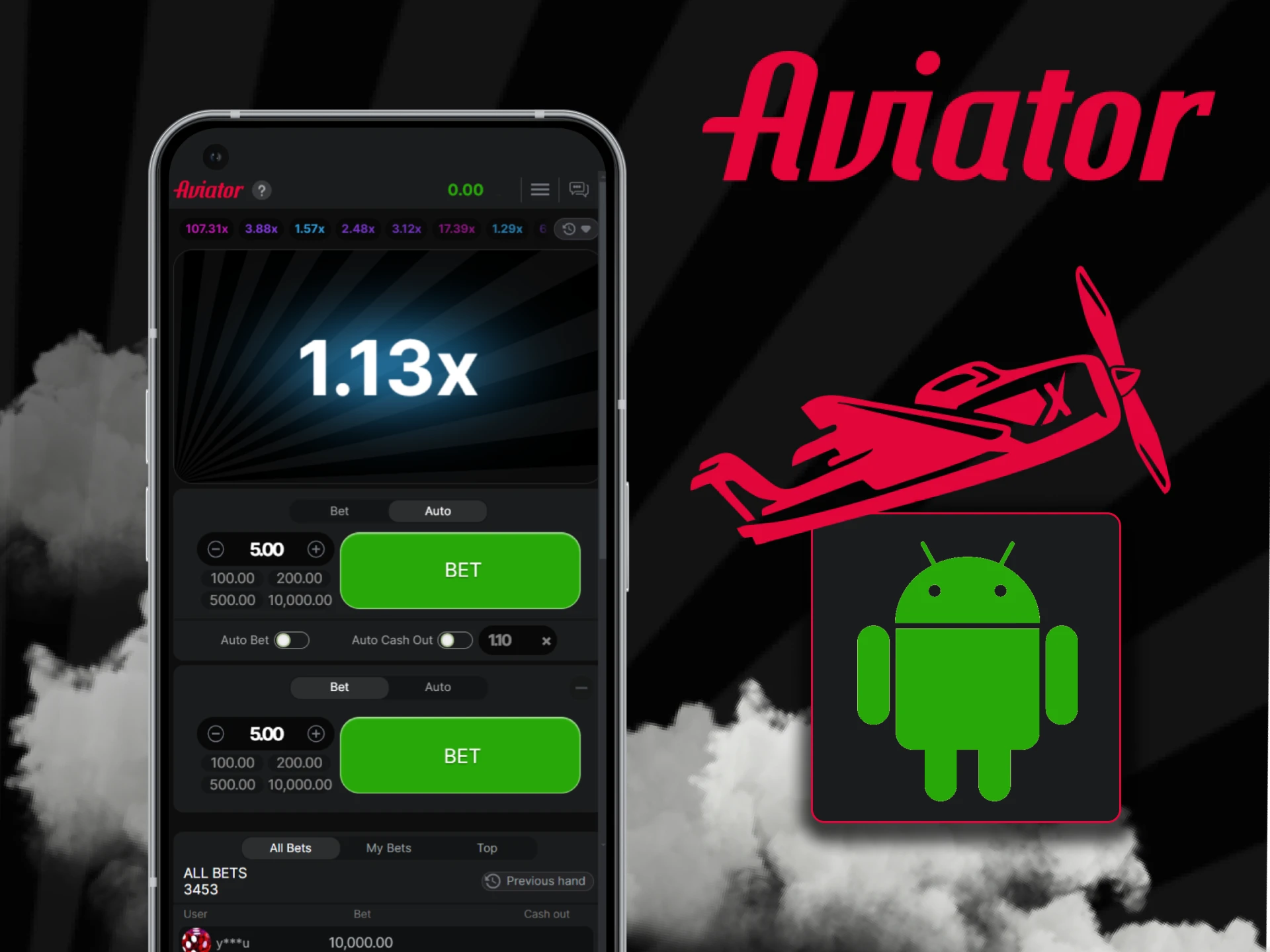 Download and start playing Aviator on Android.