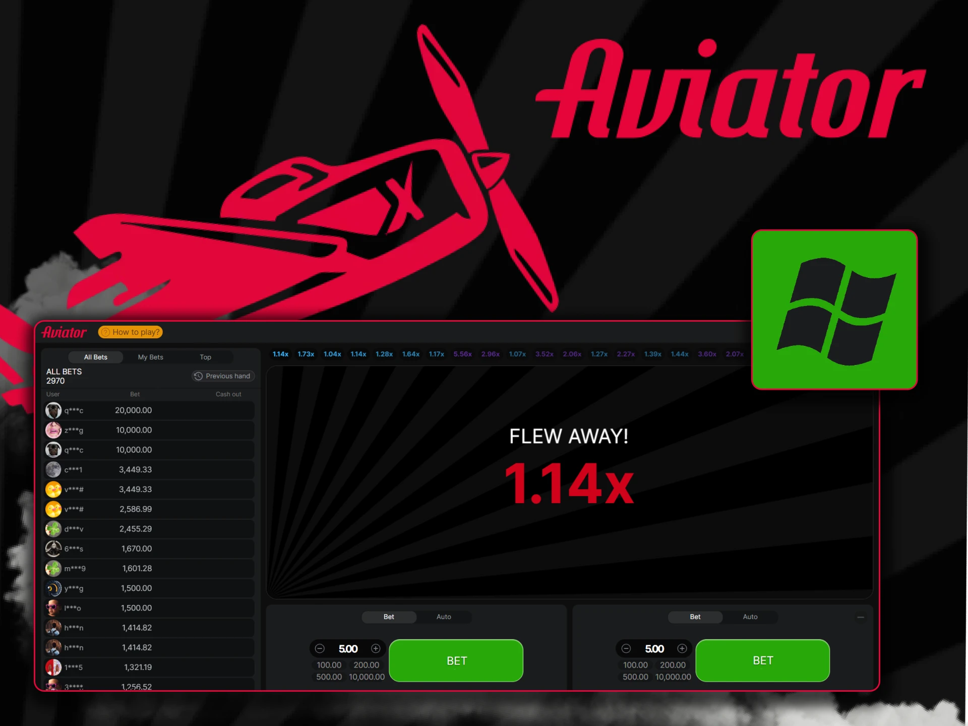 Download Aviator software for PC.