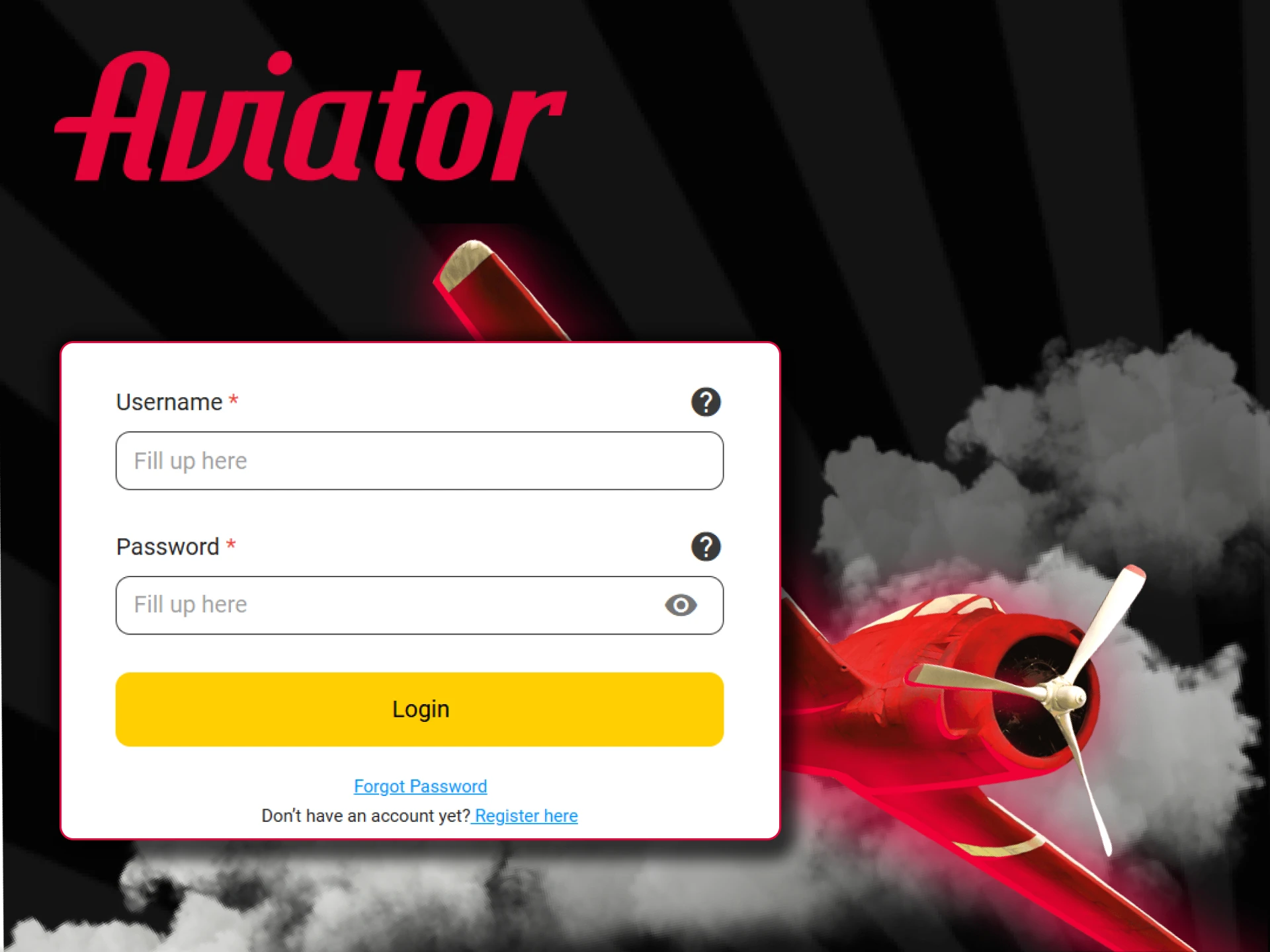 Log in to the casino's website and find the Aviator game.