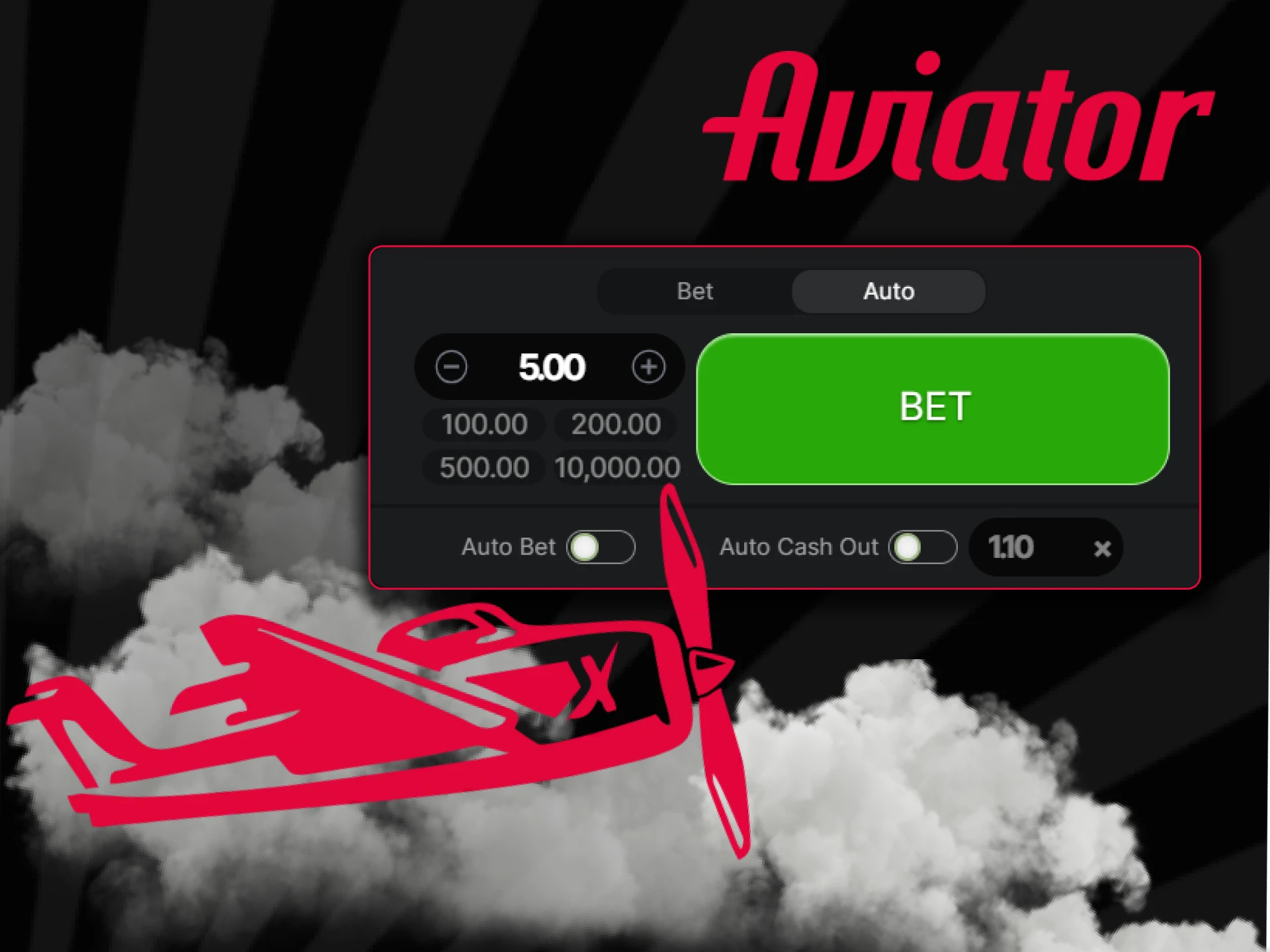 Make auto bets in the Aviator game.