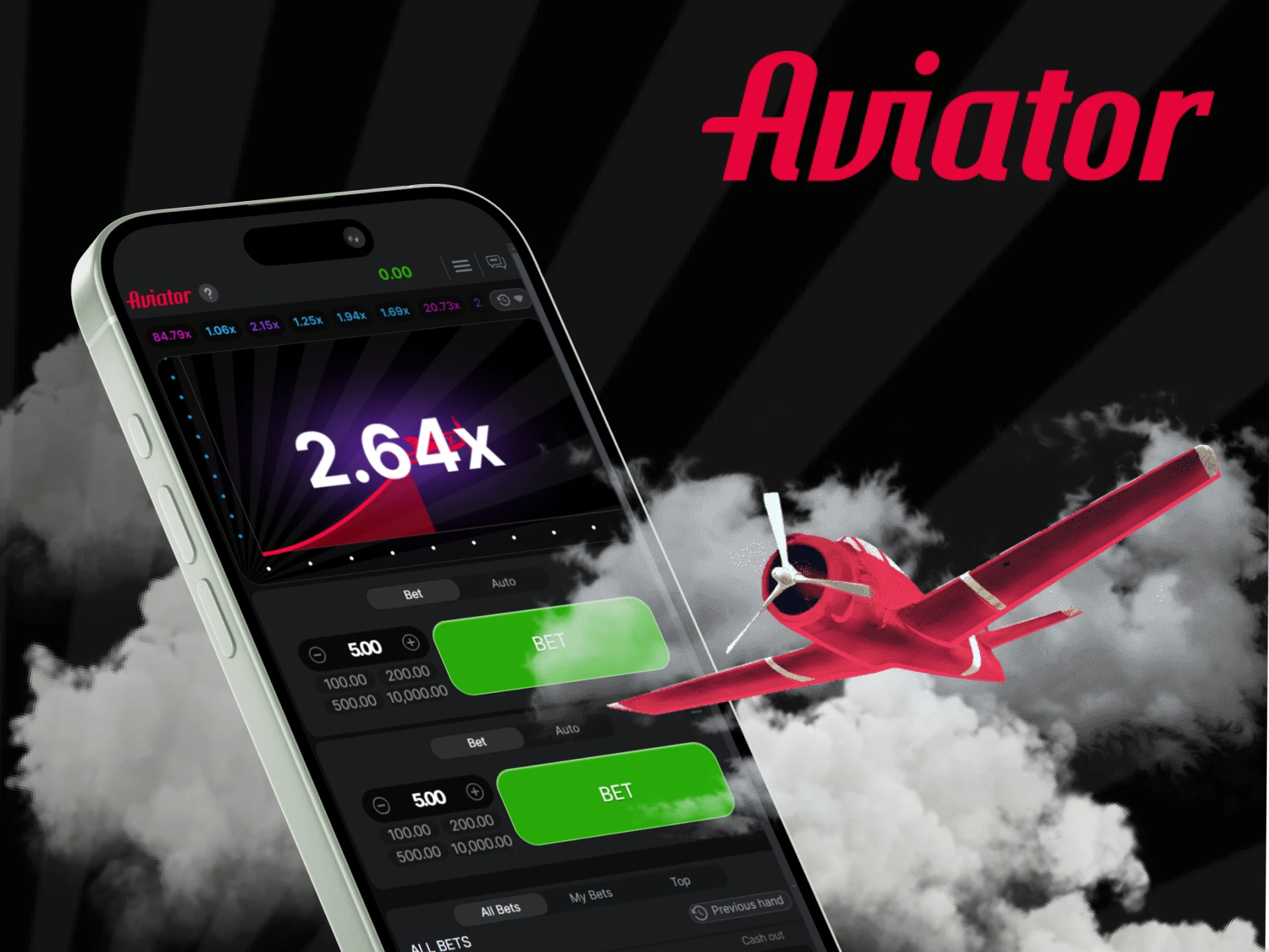 Play the Aviator game through the app.