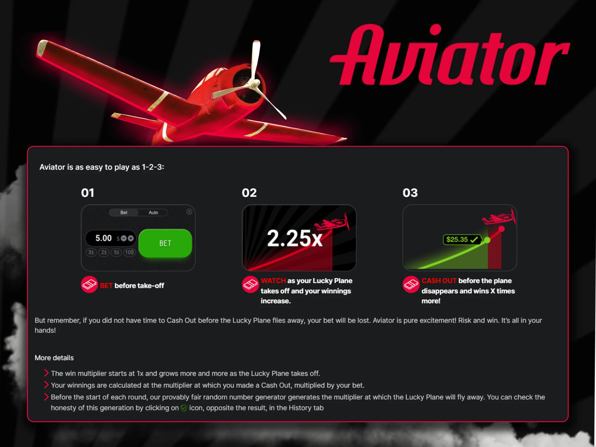 Learn how to play the Aviator game.