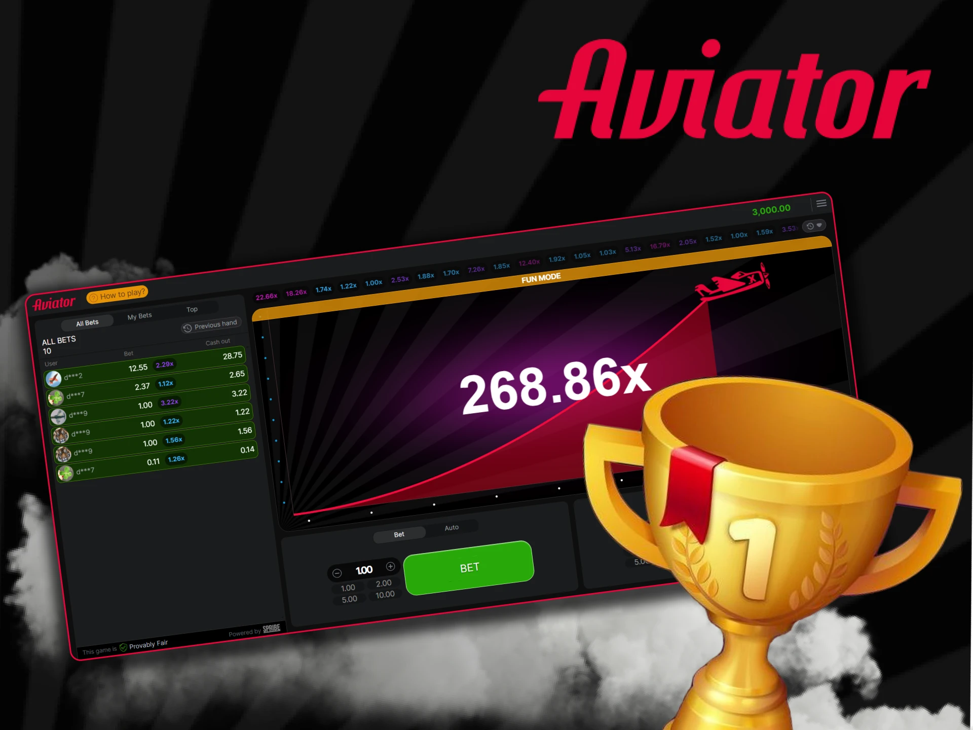 Play and win in the Aviator game.