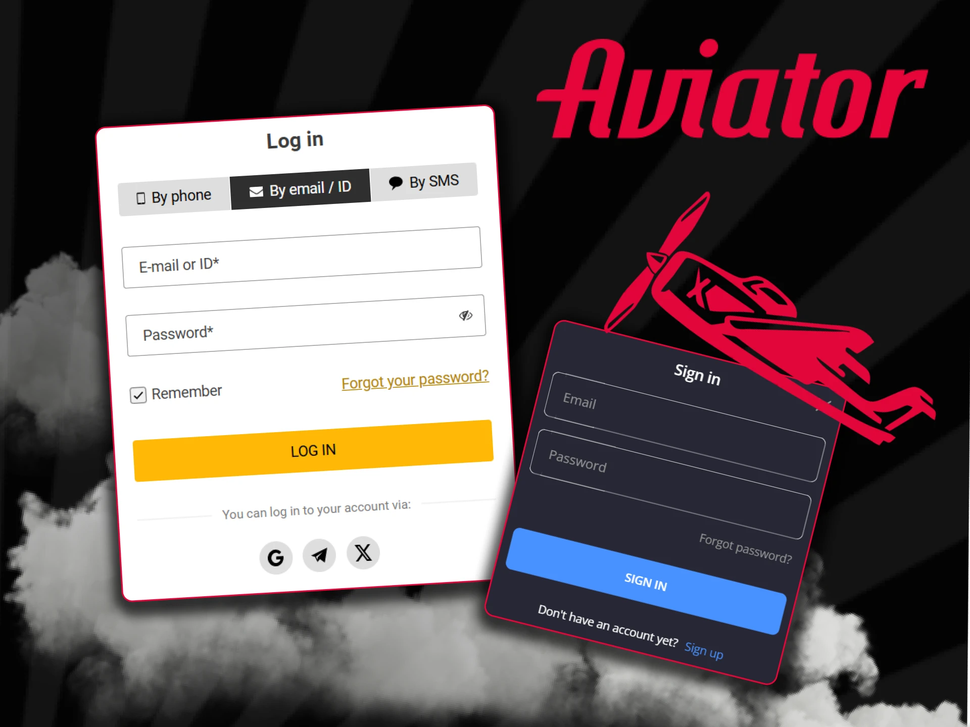 Log in to your account and play the Aviator game.