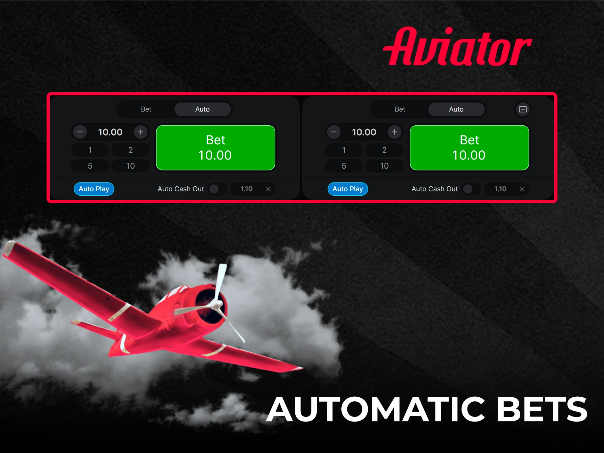 Turn on automatic betting to catch the best odds on the Aviator game in India.