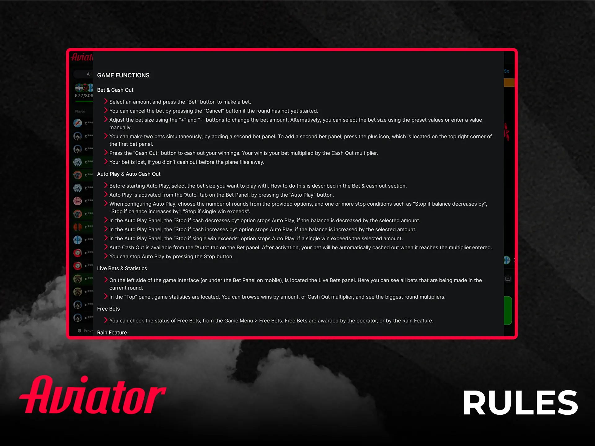 Read the simple and transparent rules of the Aviator game in India.