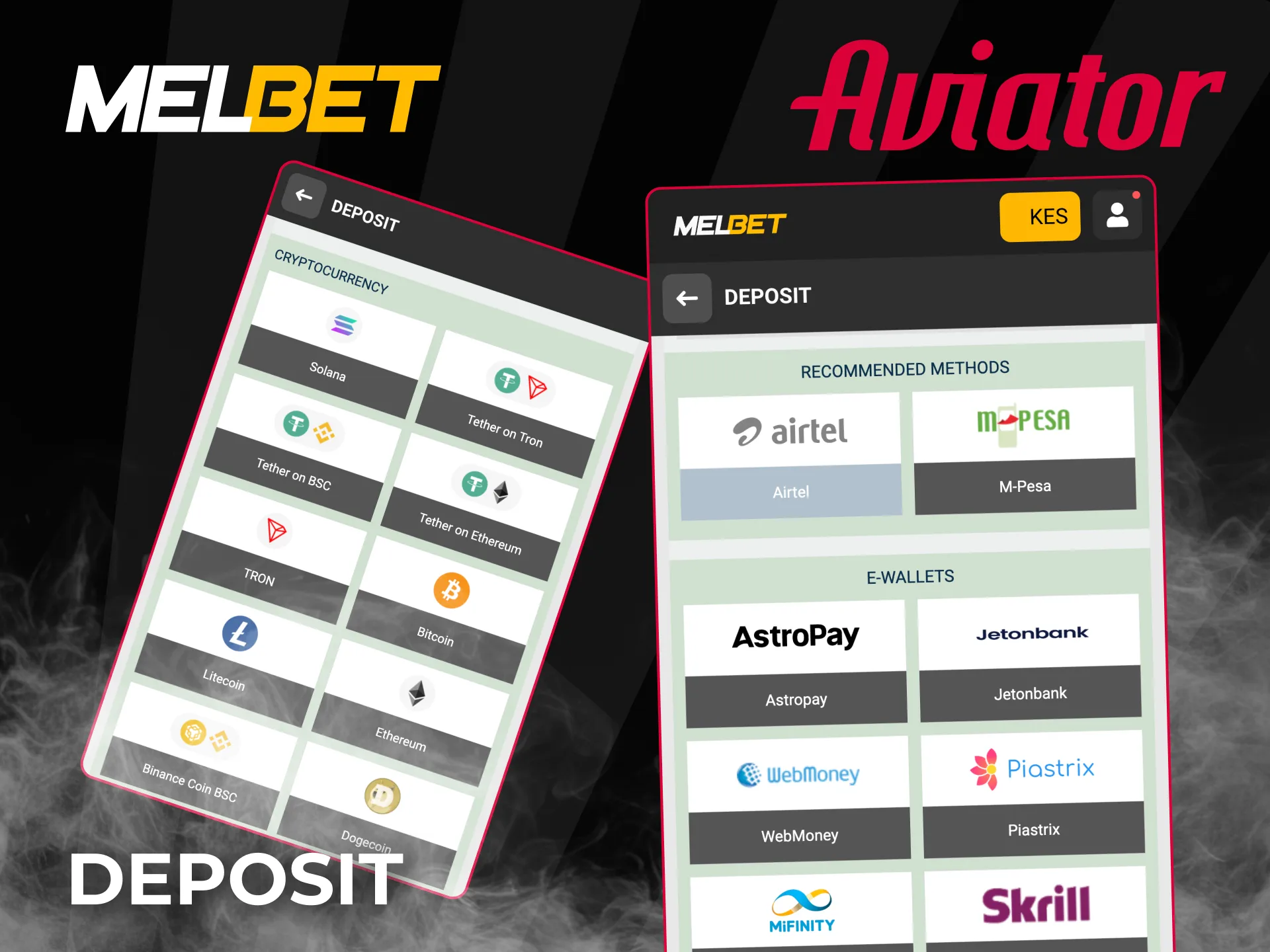 Confirm deposit and start Aviator in Kenya.