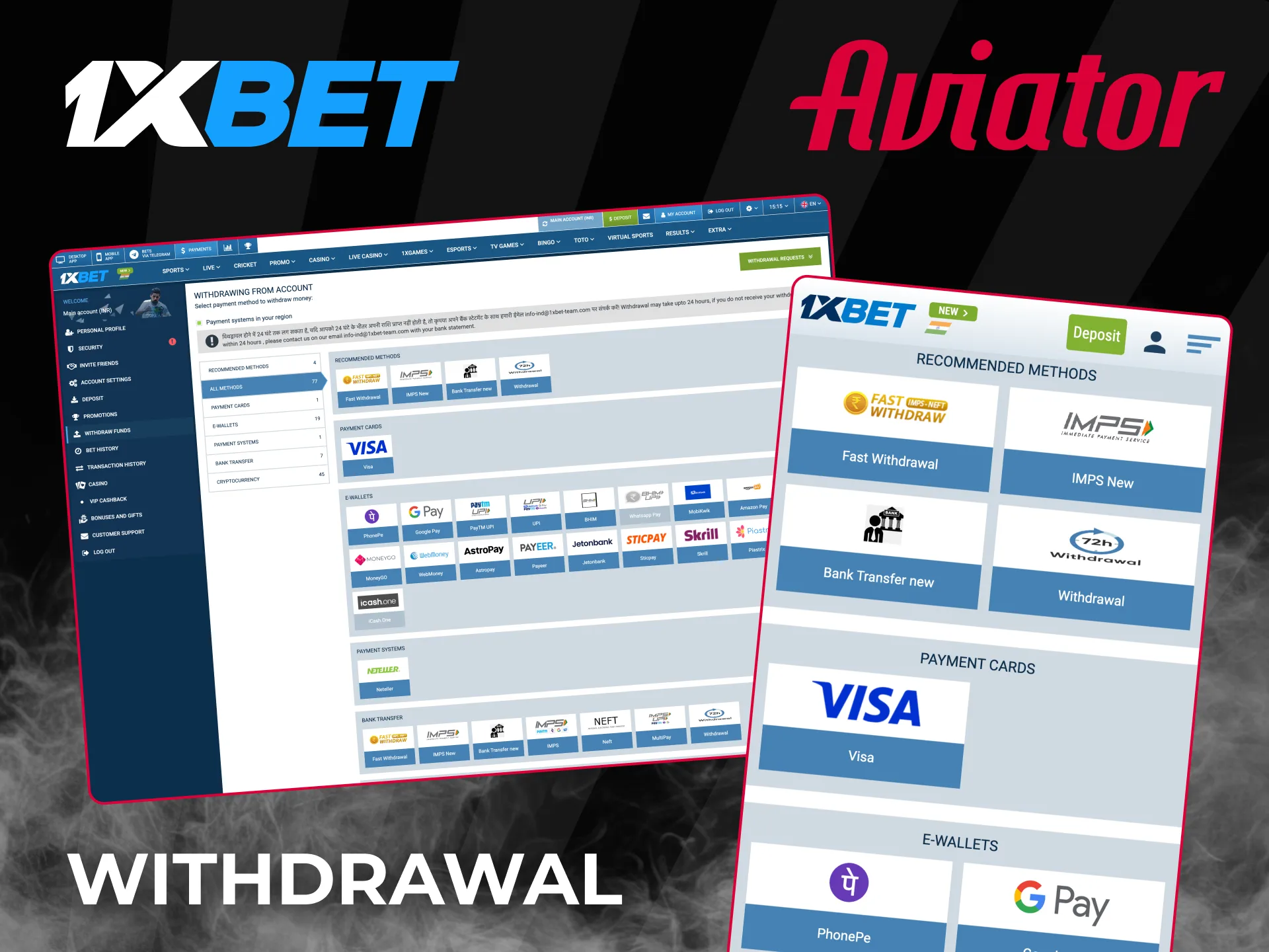 Quick withdrawal after Aviator win in India.