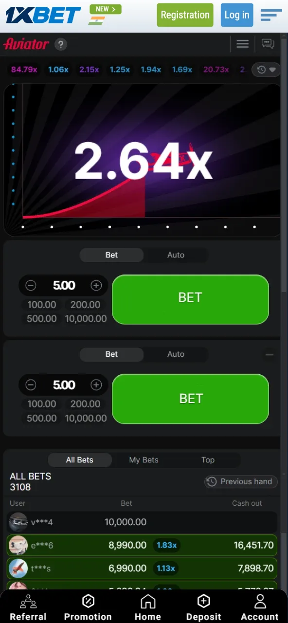Choose an official casino to start playing Aviator in India.