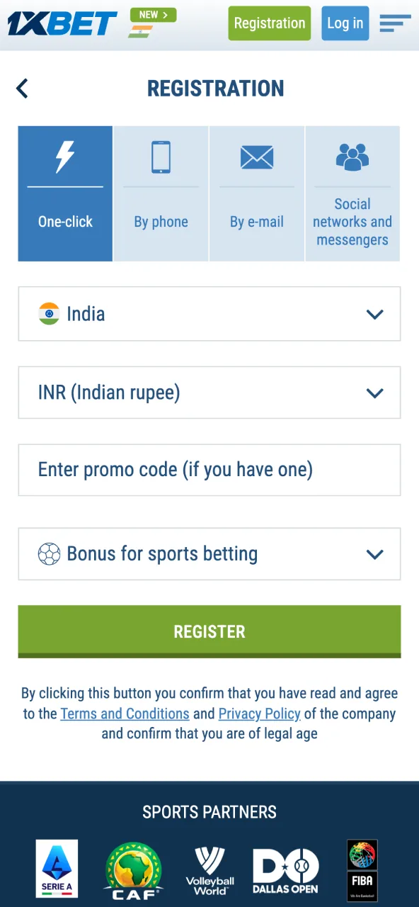 Create an account to play Aviator in India.