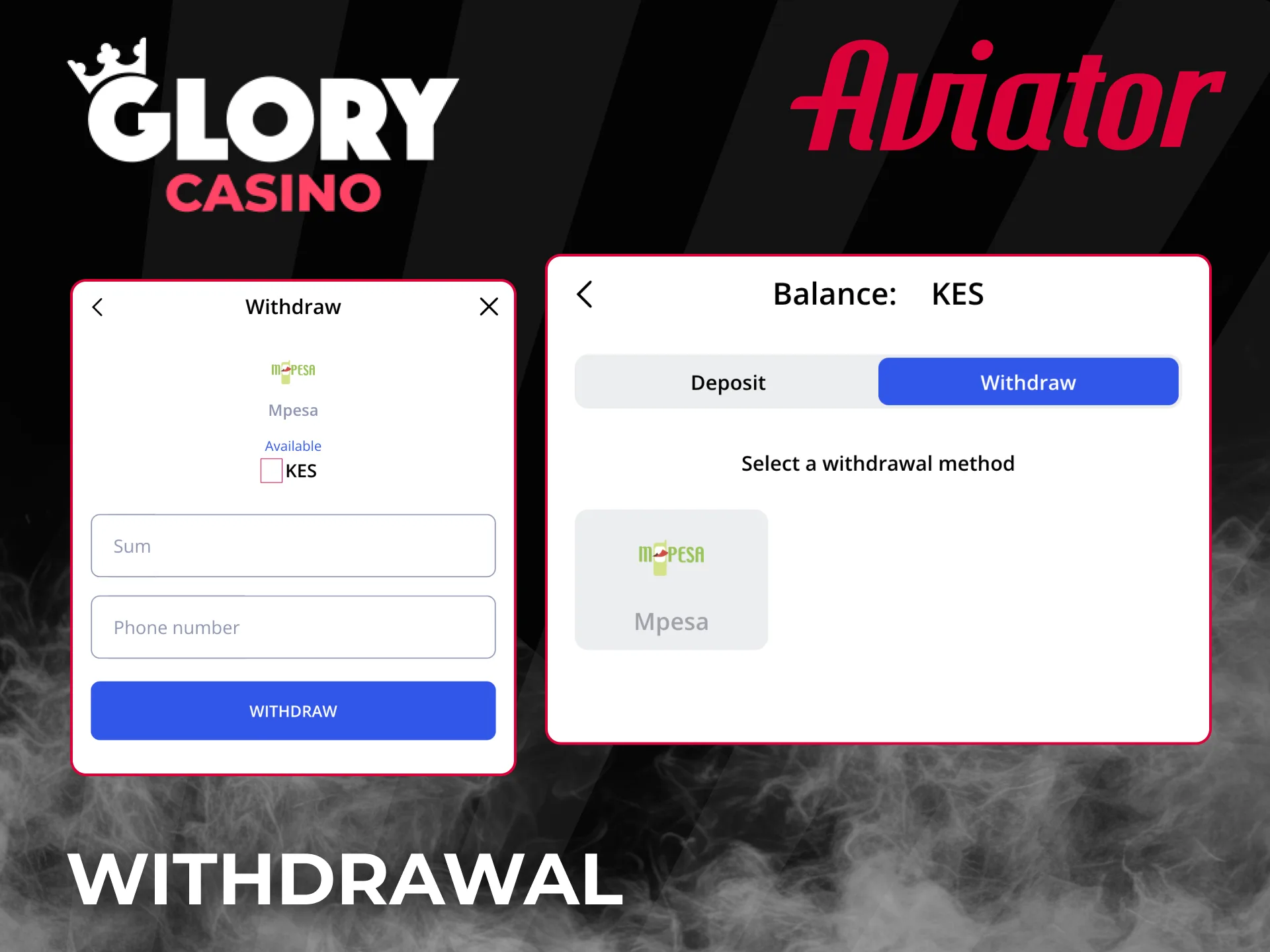 Select method and withdraw in Kenya.