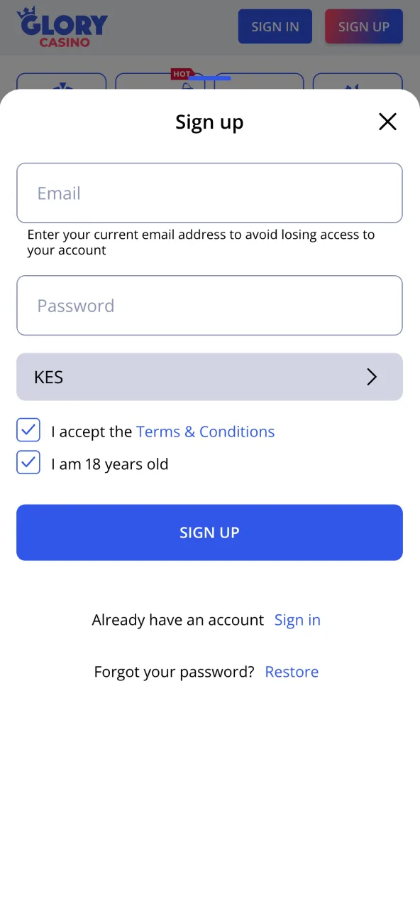 Quick sign-up and payment for Kenya users.