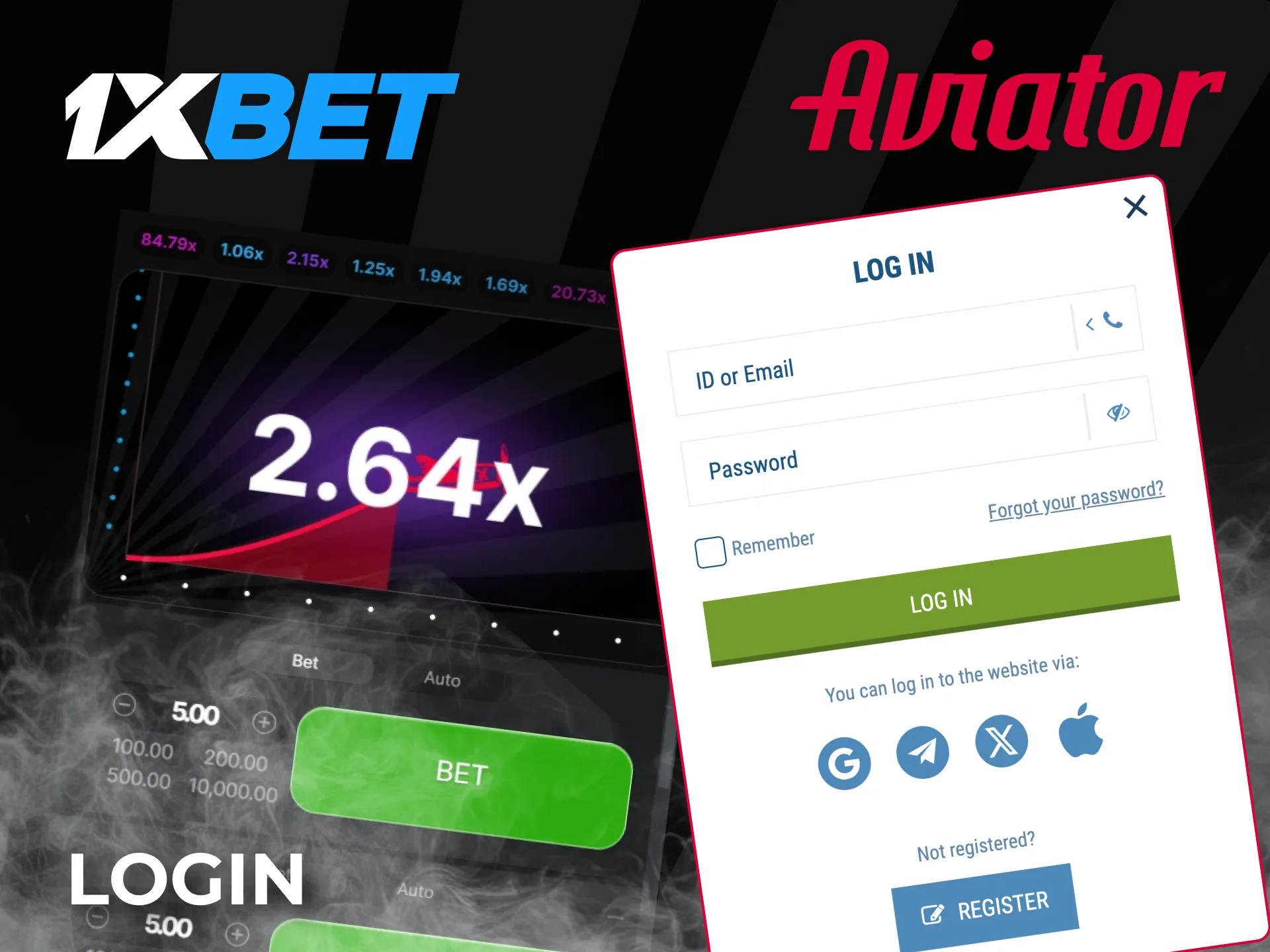 Enter credentials to launch Aviator in Malawi.