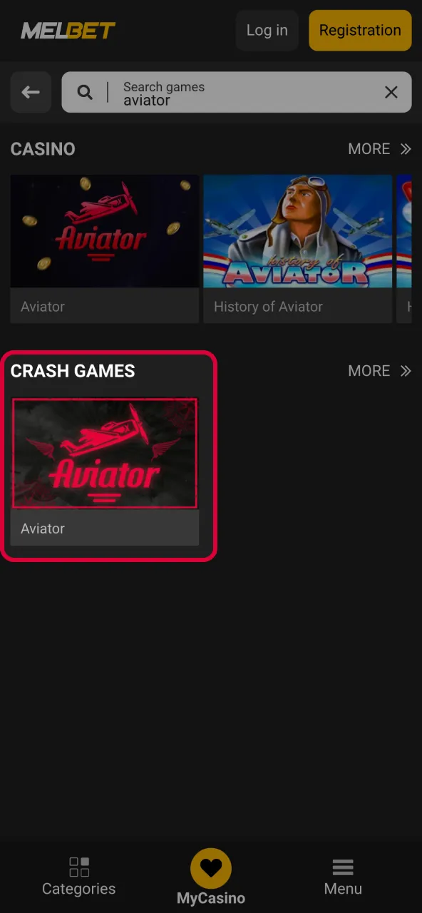 Locate Aviator in Malawi game library.