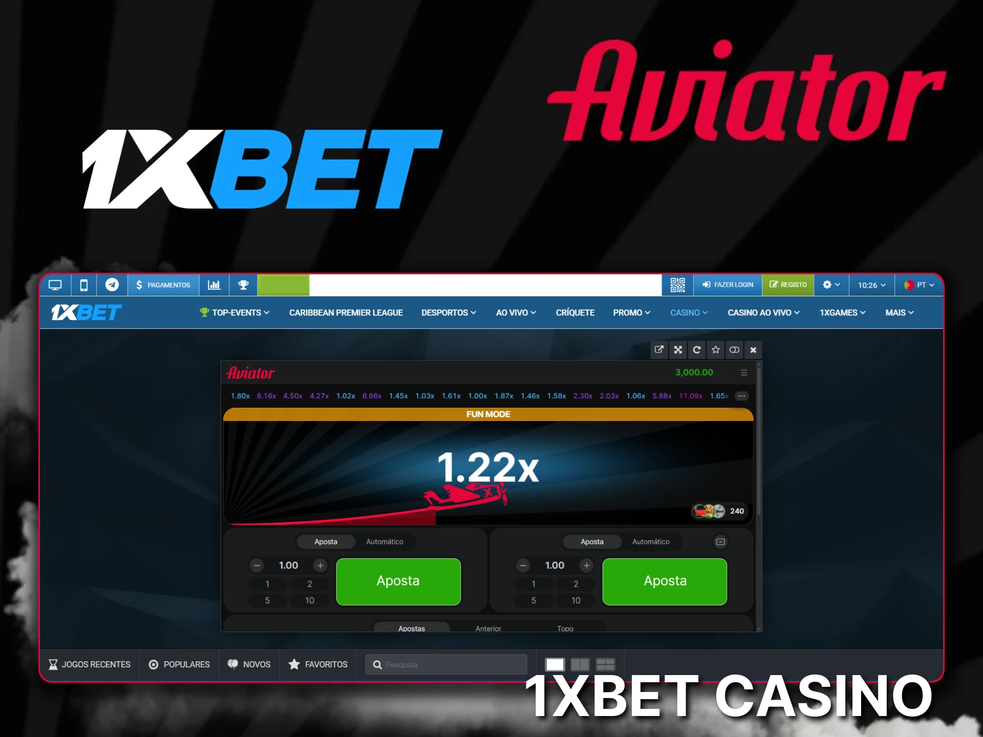 Encontre o Aviator no site da 1xBet e comece a jogar em Moçambique.