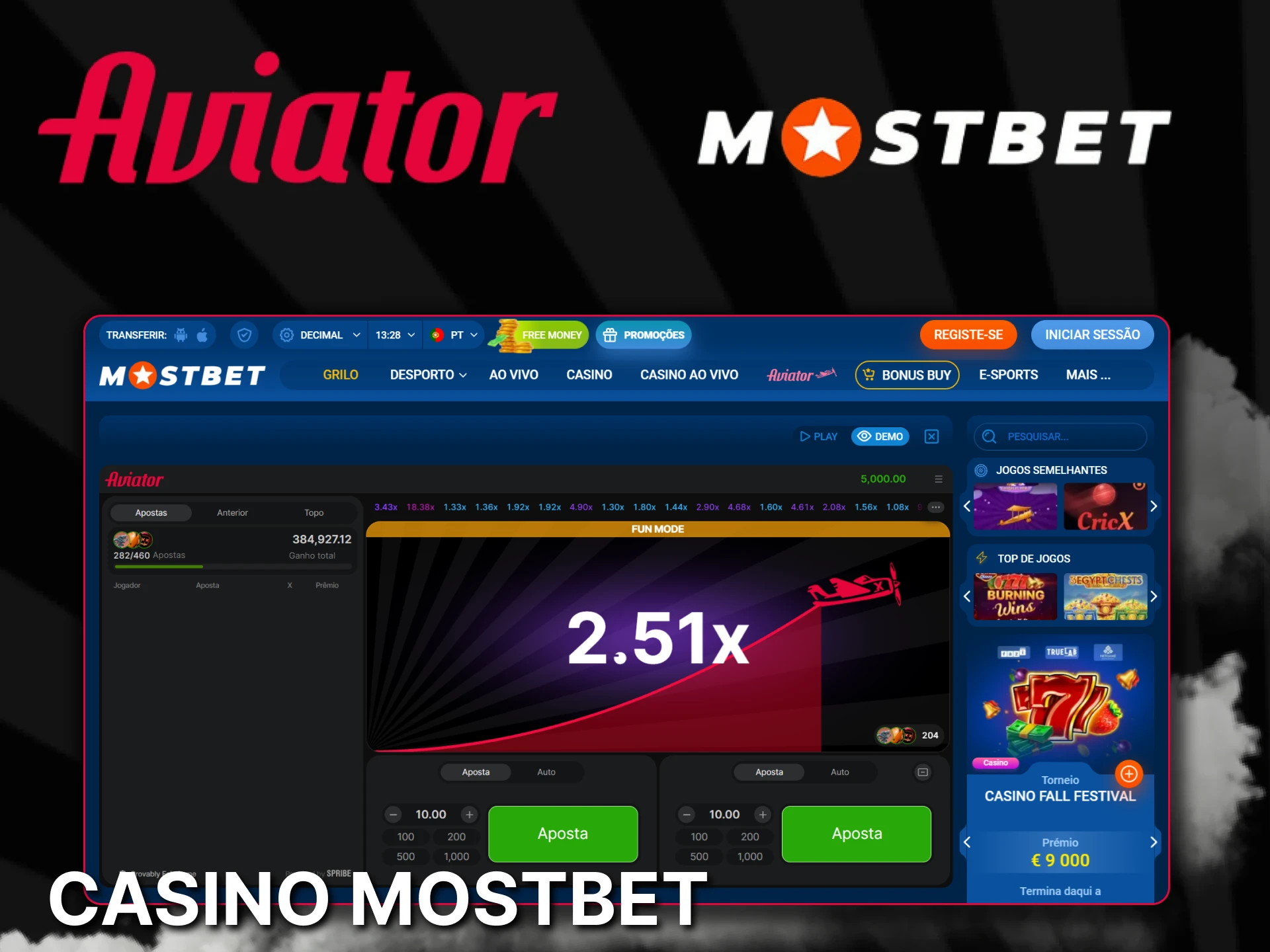 Jogue a demo do Aviator no site da Mostbet em Moçambique.