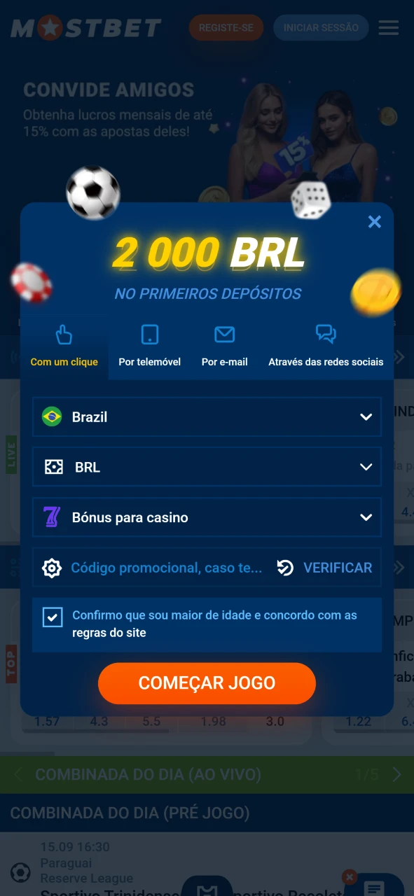 Crie uma conta para jogar Aviator em Brasil.