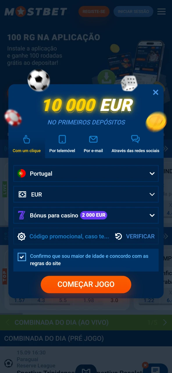 Registe-se no site do casino para jogar Aviator.