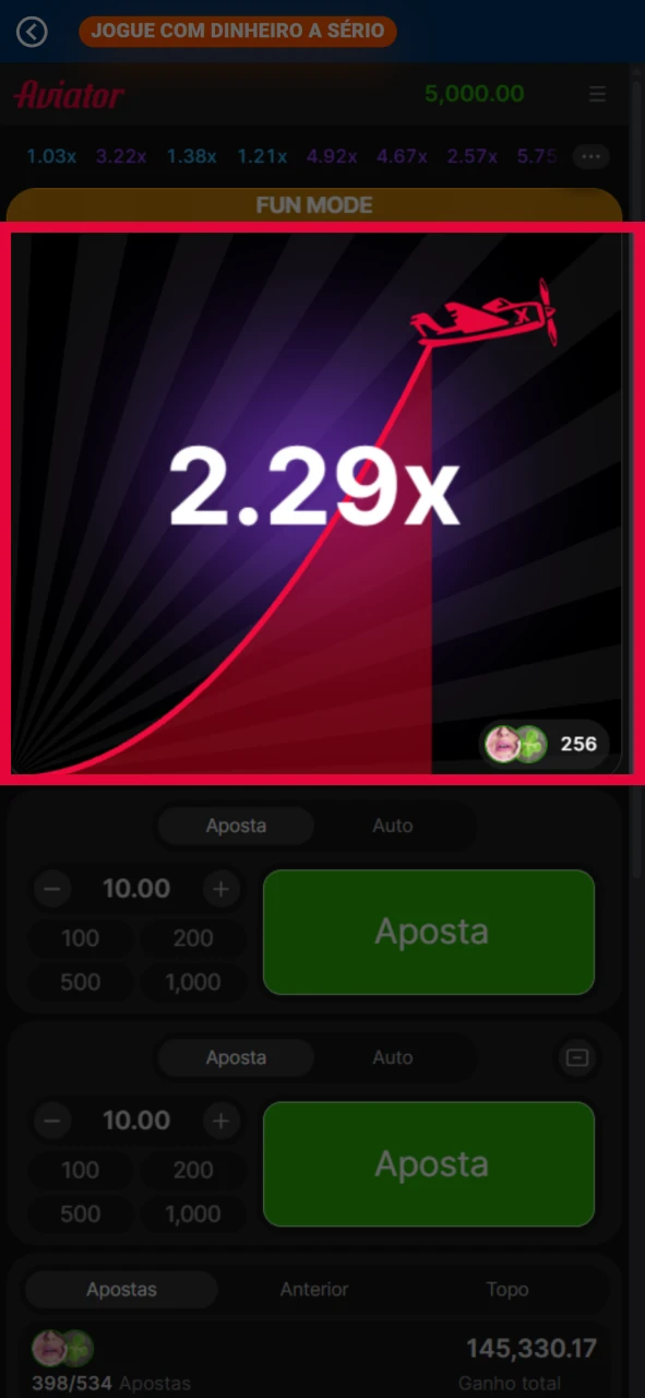 Assista ao avião subir para ganhar o jogo Aviator em Moçambique.