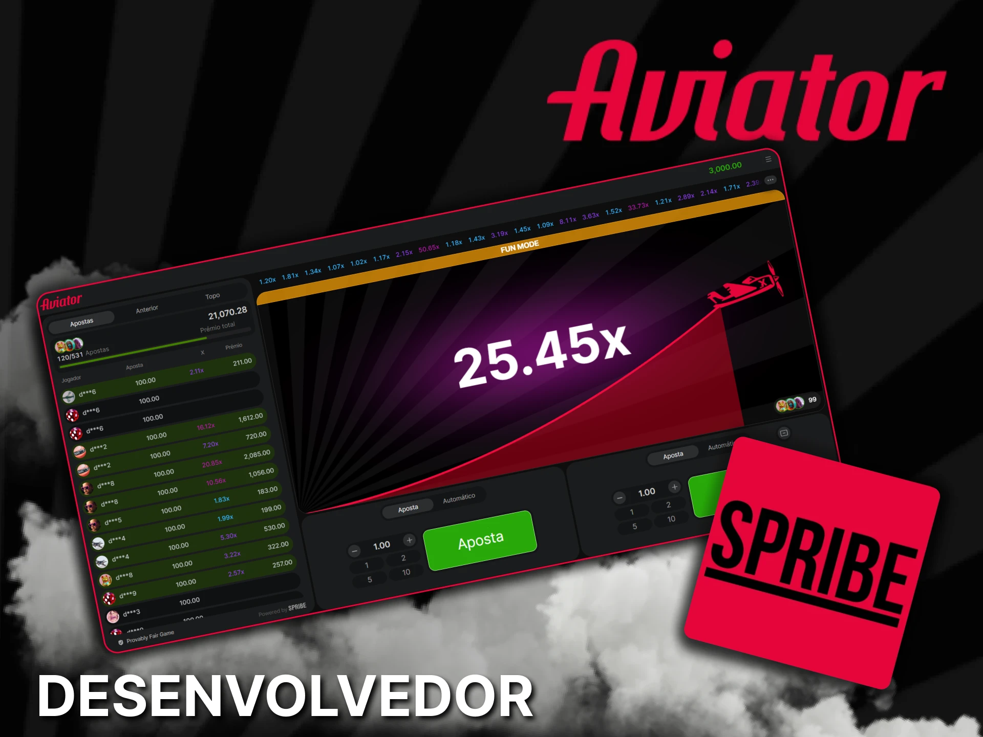 O jogo Aviator foi desenvolvido pela Spribe em Moçambique.