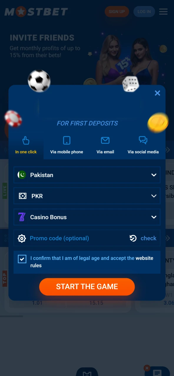 Create an account, make a deposit, and play Aviator in Pakistan.