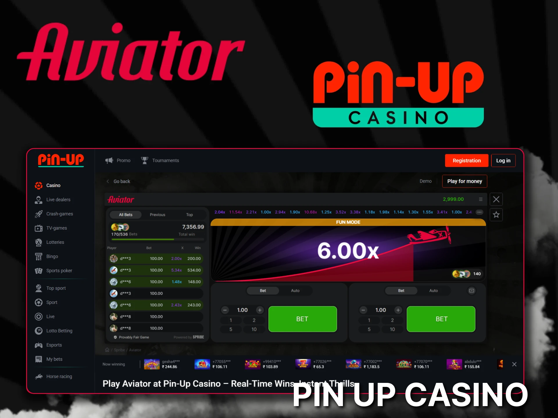 Abra o Pin-Up para começar a jogar Aviator em Moçambique.