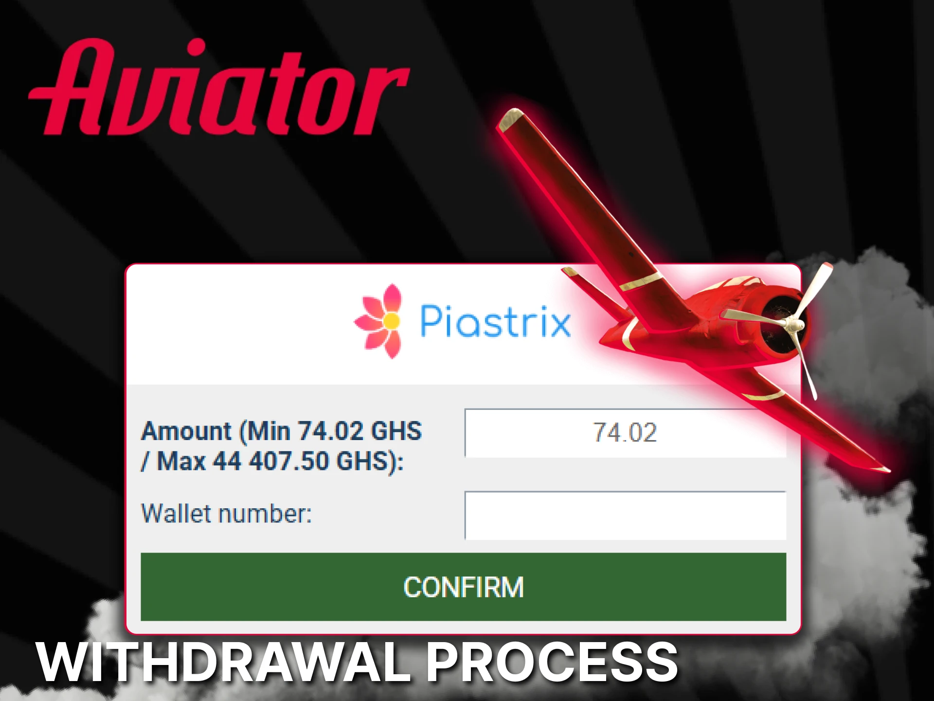 Withdraw any amount you want from your Aviator winnings.