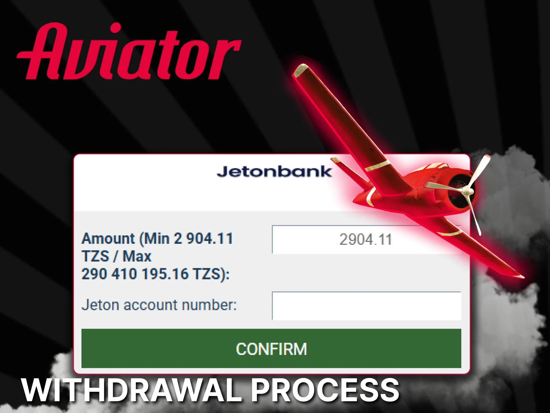 Choose a withdrawal method to receive money from Aviator.