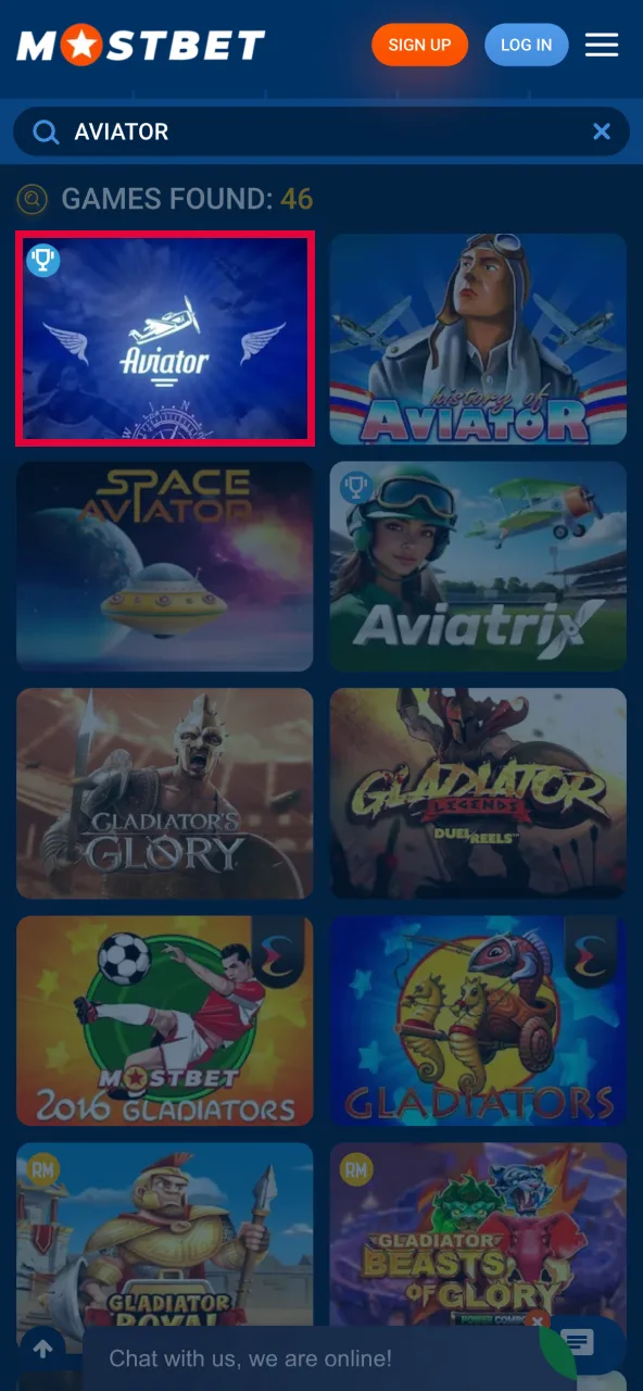 Find Aviator in the casino library under Crash or Arcade or search by Spribe provider name.